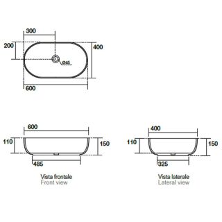 Раковина Kerasan Nolita 534331 черная 60 см